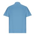 thumbnail image 5 of ohmzyzo Polo Shirts for Men Summer Short Sleeve Golf Tees Lightweight Quick-Dry Athletic T Shirts Lapel Button Down Vacation Beach Tops Light Blue XXL, 5 of 6