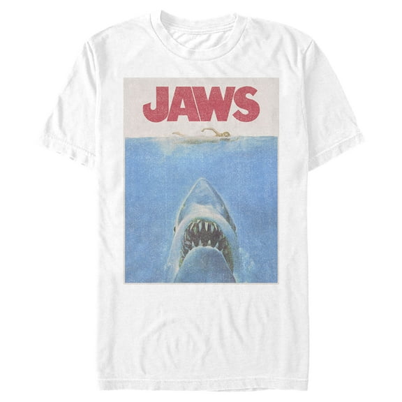 Men's Jaws Retro Distressed Poster Graphic T-Shirt