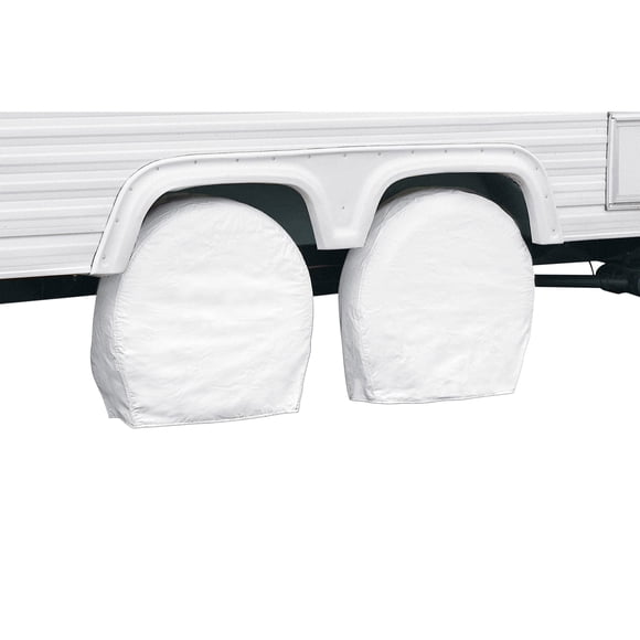 Classic Accessories 76270 Par De Cubiertas Para Ruedas Rv, Color Blanco, Diámetro De Rueda De 40" A 42"