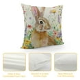 thumbnail image 4 of Creowell  Easter Pillow Covers Watercolor Easter Rabbit Spring Floral Throw Pillow Case Home Decorations Cushion Cover for Couch Sofa Bed Farmhouse Indoor Outdoor Easter Decorative, 4 of 5