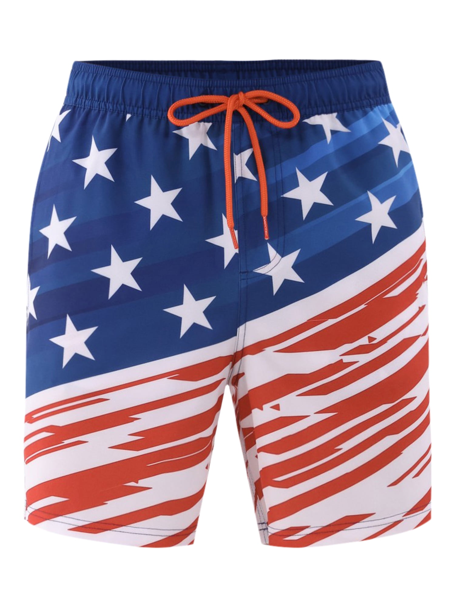 Americana Diagonal Men's and Men's Big & Tall Graphic Swim Shorts, Sizes S-3XL