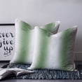 thumbnail image 3 of Sage Green White Ombre Throw Pillow Covers, Soft Pillowcases with Invisible Zipper, Modern Abstract Art Farmhouse Gradient Square Pillow Cushion Covers for Living Room Couch Sofa Bed 24x24 Inches, 3 of 7