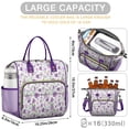 thumbnail image 5 of Pioneer Flower Floral Print Pattern Womens Lunch Box for Work,Insulated Large Lunch Bag for Tween and Teen,Loncheras Para Mujer,Leakproof Adult Lunch Bag for Work,Beach,Travel,Picnic,Camping, 5 of 7