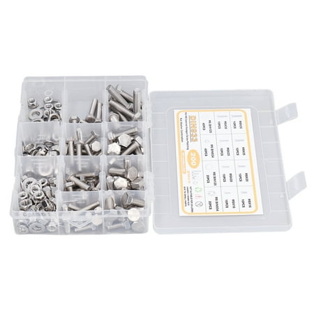 

Hex Screw Washers Nuts Kit Hex Machine Screws Set Corrosion Resistance For DIY