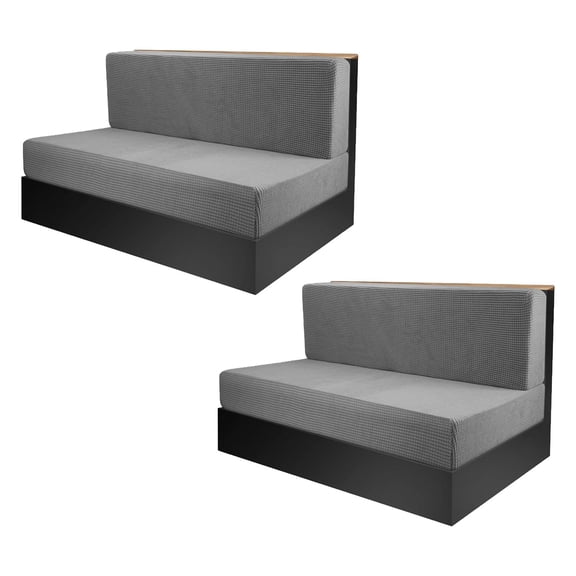 BAOSITY 4 Pieces Camper Cushion Covers Stretch RV Couch Covers Replacement Comfort Rv Seat Covers Furniture Protector for Gray