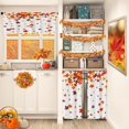 thumbnail image 2 of dinii Fall Kitchen Curtains Autumn Window Curtains and Valances Set 24 Inch, Beautiful Falling Maple Leaves Short Tier Curtain, Orange Modern Small Kitchen Decor, 2 of 6
