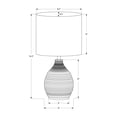 thumbnail image 3 of Lighting - 17"h - Table Lamp - Brown Resin - Ivory/Cream Shade - Contemporary, 3 of 3