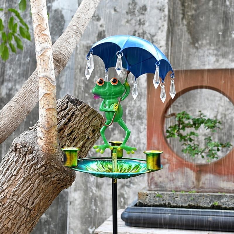 ANXPTIME Recyclable Metal Hummingbird Feeder Stake Double Function for Outdoor Feeding
