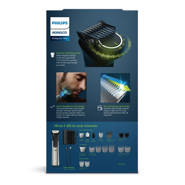 Philips Norelco Multigroom 7000, Precision Trimmer for Beard, Hair