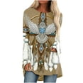 thumbnail image 1 of Mujeres Casual Manga larga Cuello redondo Tops Blusa suelta Popular-camisas impresas personalizadas Fridja czfsfas3345, 1 of 5