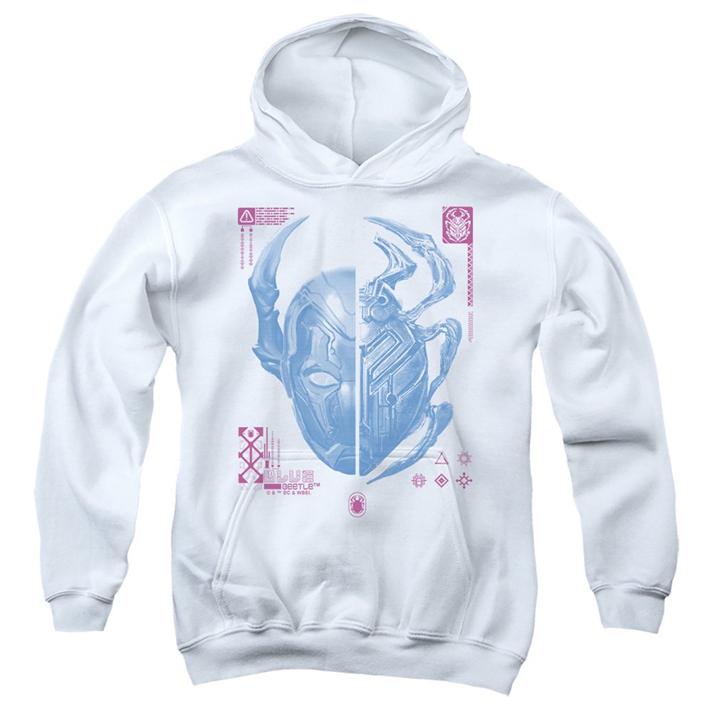 Blue Beetle (2023) Split Beetle Youth Kids Boy/Girls Pull-Over Hoodie