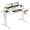 White, variant on edx Electric Standing Desk, Height Adjustable Desk, 40 x 24 Inches Ergonomic Stand up Desk with Memory Preset and T-Shaped Metal Bracket for Home Office