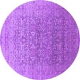 thumbnail image 1 of Ahgly Company Indoor Round Oriental Purple Industrial Area Rugs, 5' Round, 1 of 4