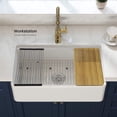 thumbnail image 3 of Kibi Pure 33?  Kitchen Farmhouse Fireclay Workstation Sink, 3 of 3