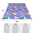 thumbnail image 3 of Pofeuu Disco Roller Skates Print Ultra-Soft Micro Fleece Blanket,for Bed Or Sofa,All Season Throw Blankets Flannel Blanket-80"x60", 3 of 7