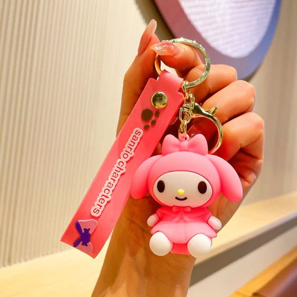 Sanrio-Llavero de cámara para chica, colgante de gatito, Kuromi, Cinnamoroll, mochila de Anime, accesorios, regalos de vacaciones, juguete de cubo mágico Fivean unisex