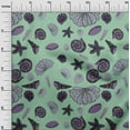 thumbnail image 3 of oneOone Cotton Jersey Mint Green Fabric Sea Sewing Craft Projects Fabric Prints By Yard 58 Inch Wide, 3 of 4