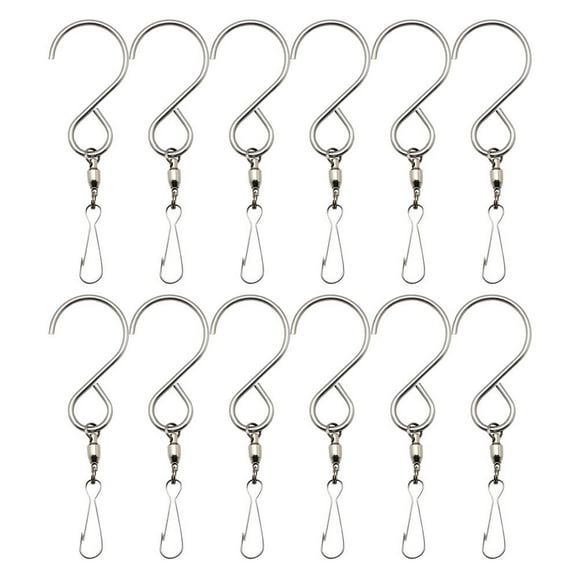 12Pcs Swivel Hooks Clips Swivels Clips Hanging Hooks Wind Chimes Swivel Hooks