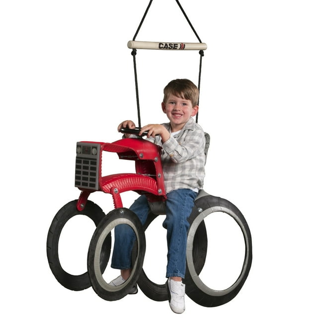 M & M Sales Backyard Outdoor Tree Tractor Tire Swing With Nylon Rope