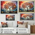 thumbnail image 4 of Designart "Dawn Graffiti On Oak I" Tree Oak Floater Framed Canvas Wall Art, 4 of 5