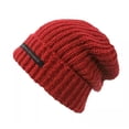thumbnail image 2 of D-GROEE Knitted Hat Solid Color Knitted Winter Warm Hat Streetwear for Unisex Ultra-thick High Elasticity Cozy Outdoor Headwear Perfect for Autumn for Women, 2 of 5