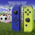 thumbnail image 3 of Game Controller (L/R) Compatible with Nintendo Switch Controller- Blue/Neon Yellow Wireless Game Joy pad, 3 of 7