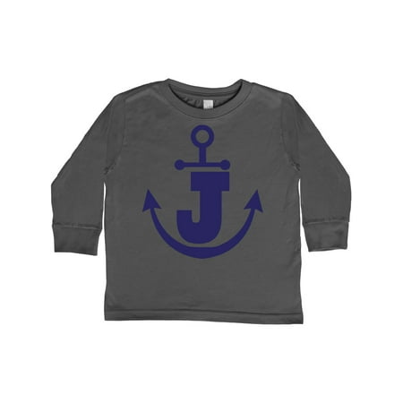

Inktastic Monogram J Nautical Anchor Gift Toddler Boy or Toddler Girl Long Sleeve T-Shirt