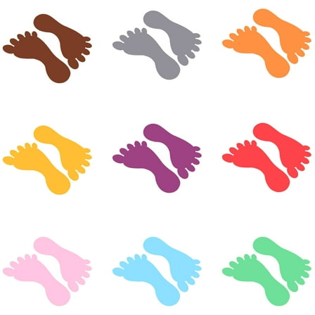 Raindrops Removable Floor Stickers Footprints Stickers Indoor Home Decoration 36 Pairs