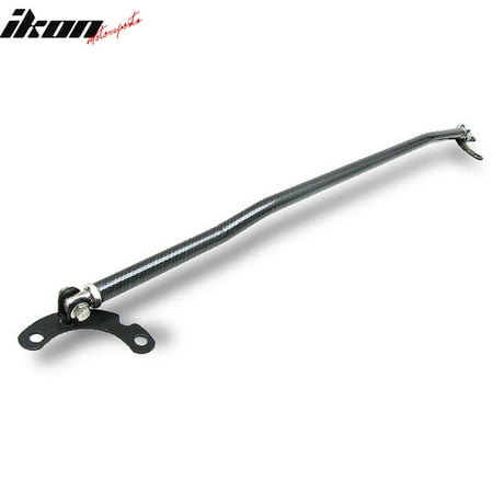 - Fits 95-99 Mitsubishi Eclipse Carbon Fiber Look Front Upper Strut Tower Bar