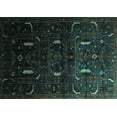 thumbnail image 1 of Ahgly Company Indoor Rectangle Persian Turquoise Blue Traditional Area Rugs, 5' x 8', 1 of 4