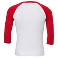 thumbnail image 2 of Canvas  Adult 3/4 Sleeve Baseball T-Shirt, 2 of 3