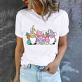 thumbnail image 2 of Bowake T-Shirts de Pâques pour Femmes Manches Courtes Col Rond Joyeuses Pâques T-Shirts Graphiques Mignons Hauts d'Été Décontractés, 2 of 7