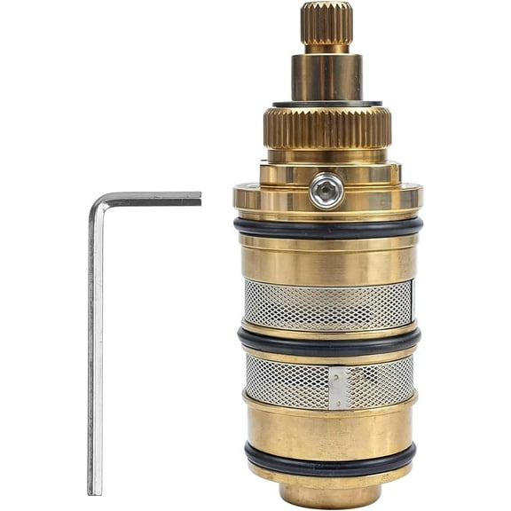 Thermostatic Mixing Valve, Thermostatic Cartridge, Shower Mixer Cartridge Replacement Parts for Water Temperature Valve Mixer