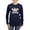 Navy, variant on CafePress - Cute Skull Girl Women's Long Sleeve Dark T Shirt - Women's Long Sleeve Graphic Tee Casual Fit