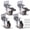 1.5 Inch Wheel, variant on 1 Inch Small Caster Wheels Set of 4, L-Bracket Casters Low Profile Side Mount Casters, Swivel Rubber Castors for Furniture, Underbed Drawer, DIY Project, Capacity Lbs: 97 Lbs (with 2 Brakes)