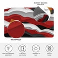 thumbnail image 4 of Red Black Ombre Doormat Outdoor Entrance 16"x24", Modern Geometric Moire Abstract Art Absorb Moisture Dirt Door Mats, Non-Slip Rubber Backing Floor Mats Indoor, Low-Profile Front Door Rugs, 4 of 9