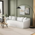 thumbnail image 4 of Thirst Mid Century Modern Luxury Tight Back Boucle Couch in White, 4 of 5