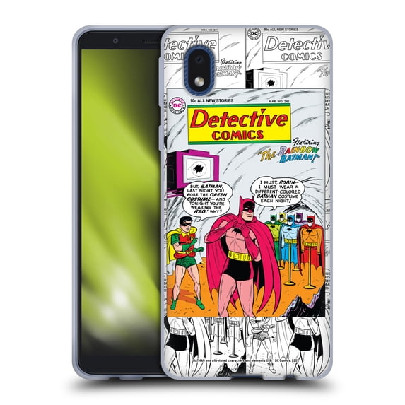 Head Case Designs Officially Licensed Batman DC Comics Iconic Comic Book Costumes Rainbow Soft Gel Case Compatible with Samsung Galaxy A01 Core (2020)
