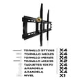 thumbnail image 4 of Soporte De Pared Fijo Para TV Virtual Zone Televisión Monitor 42 a 120 Pulgadas Negro, 4 of 6
