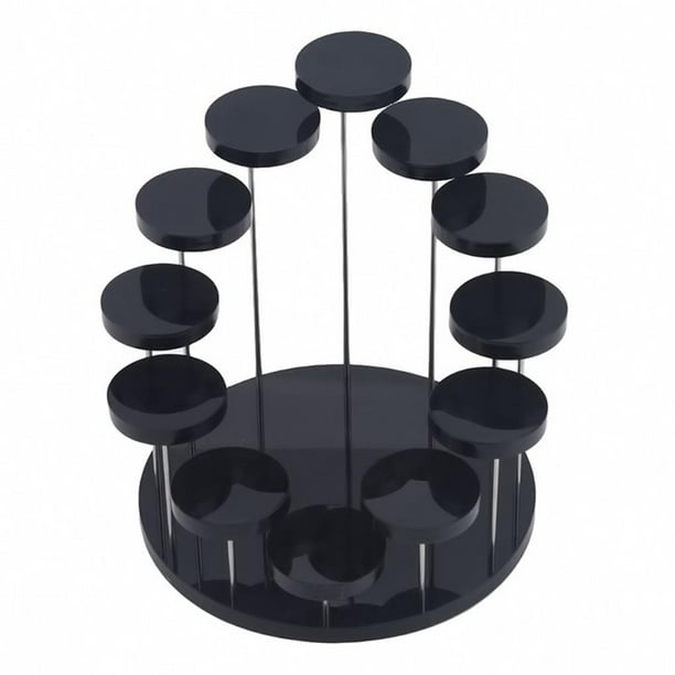 Advancent Soporte de exhibición Accesorios de anillo Soporte de lápiz labial cosmético Accesorios de exhibición de joyería de acrílico de Cocina y Comedor Negro Advancent HA024658-01