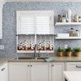 thumbnail image 6 of Butterfly Kitchen Window Curtain Set with Tiers and Valance, 3 Pieces Rod Pocket Valances Farm Style Butterfly Grey Gradient Window Treatment Semi Sheer Kitchen Bedroom Farmhouse Decor (52"W x 18"L), 6 of 6