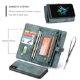 thumbnail image 3 of iPhone XS Max 2018) Case, Alleytech 2 in 1 Handmade Leather Zipper Wallet Case with Detachable Cover & Card Slots + Side Cash Pocket + Magnetic Clasp Closure for Apple iPhone XS Max (6.5"), Green, 3 of 9
