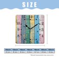 thumbnail image 2 of 14 Inch Wall Clock Battery Operated Square Clock for Office, Kitchen, Outdoor, Living Room,Multicolored Wood Stunning, 2 of 4