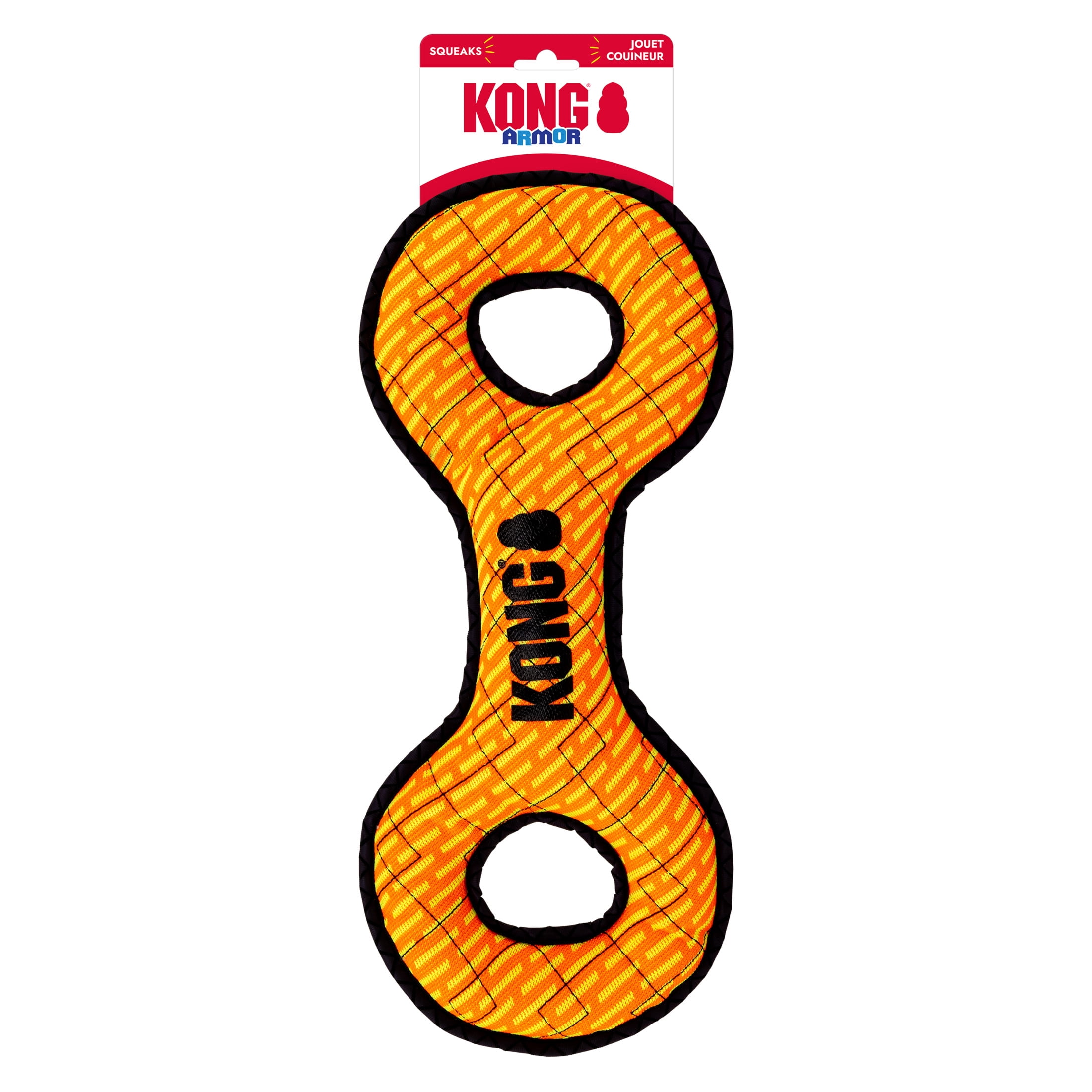 KONG® Armor® Double Tug Durable Plush Dog Toy, Large, Orange