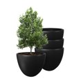 thumbnail image 1 of Atmos Homeware Macetas Decorativas para Interior y Exterior |  4 Maceta Grande de Plástico con Capacidad para 45 Litros | Modelo Bis color Negro 4 Piezas, 1 of 6