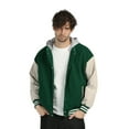 thumbnail image 6 of 1PA1 Men/Women Varsity Jacket Casual Bomber Jacket Hooded Baseball Jacket,Green,S, 6 of 16