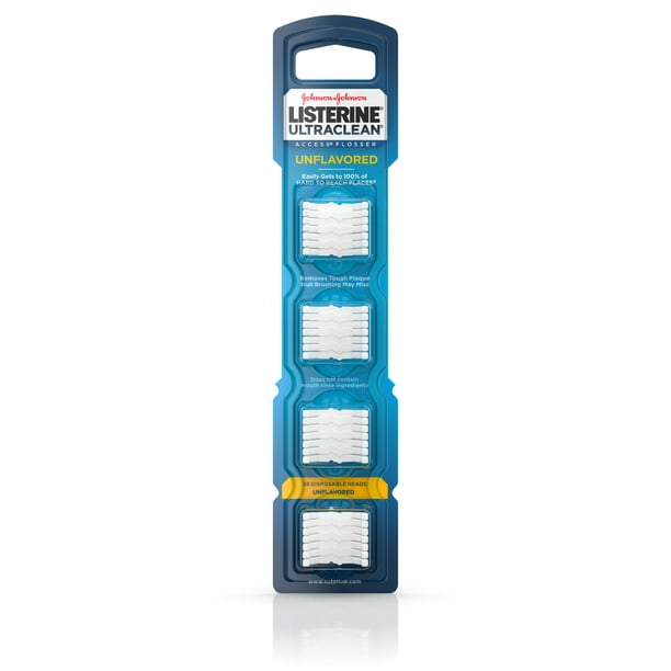 Listerine Ultraclean Access Unflavored Flosser Refill Heads, 28 ct