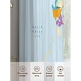 thumbnail image 6 of Modern Map Sheer Curtains 63 Inches Long 2 Panels Blue Sea Simplize Colorful Plate Light Filtering Semi Sheer Window Curtains Drapes for Bedroom Living Room 52"x63", 6 of 7