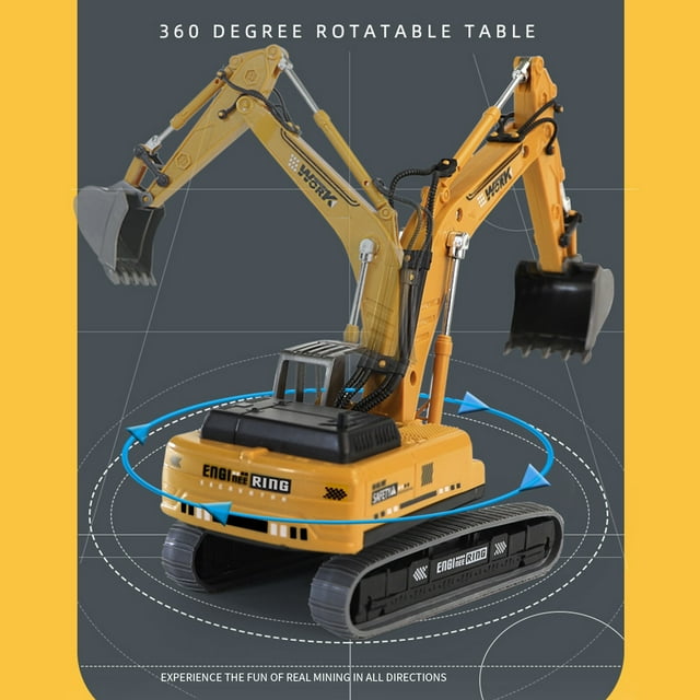 Lksixu Toddler Toys Educational Baby Toys Children Toy Car Excavator Model Toy Engineering Car Toy Car Simulation Ornament Excavator Engineering Diecast Set Learning Toys for Kids