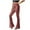 Pink1, variant on kpmatpey Lounge Pants for Women High Elastic Waisted Bell Bottom Solid Color Comfort Ribbed Trousers